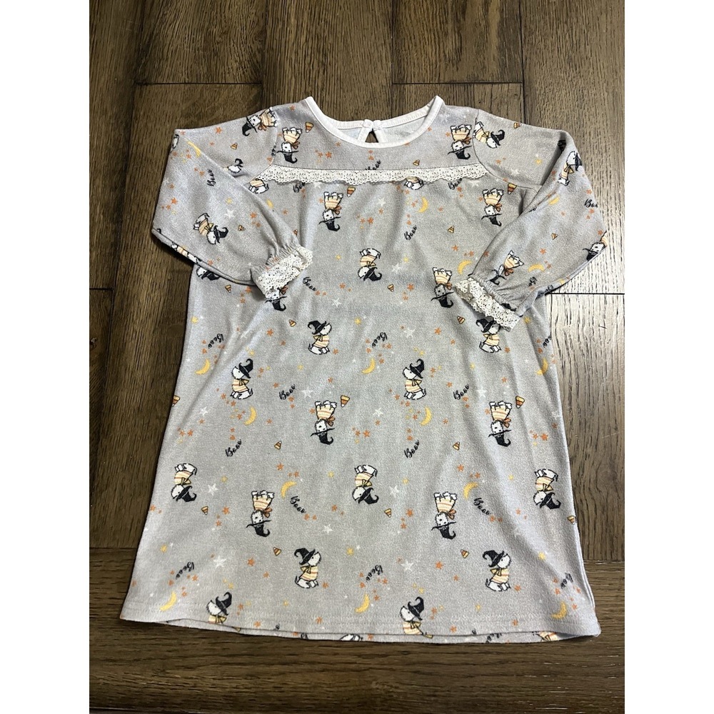 Laura Ashley Gray Halloween Puppy Pajamas 2T